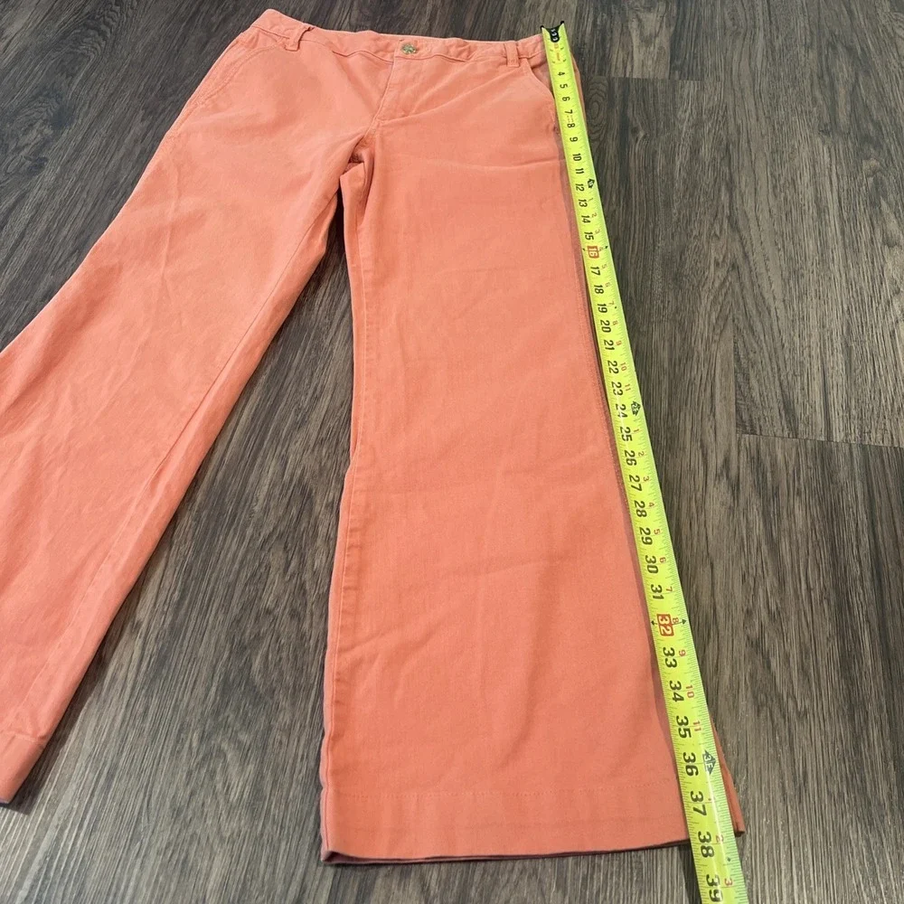 Tory Burch  High Rise Flare Women Jeans Size 31 Pretty Coral Color